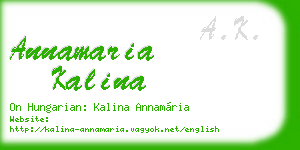annamaria kalina business card
