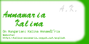 annamaria kalina business card